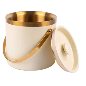 1/2/3 Liter Stainless Steel Ice Bucket with Lid Double Wall Insulated Stainless Steel Ice Bucket Keeps Ice Frozen Longer