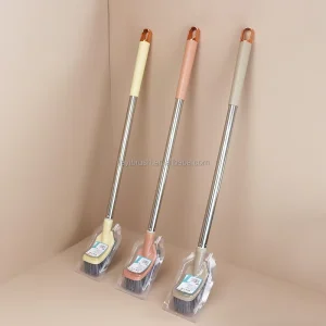 1 Dollar Items Toilet Brush with Stainless Steel Handle Cleaning Brushes for Household Clean Use