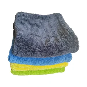 1 Pack 15.7×15.7in 1200GSM Polyester Soft Microfiber Car Wash Towel Thickened Fiber Cloth for Drying Cleaning Polishing