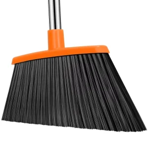1 Pack Heavy Duty Broom 55 Inch Long Handle Outdoor Large Angle Brooms for Sweeping Indoor Home Garage Kitchen Office Concrete