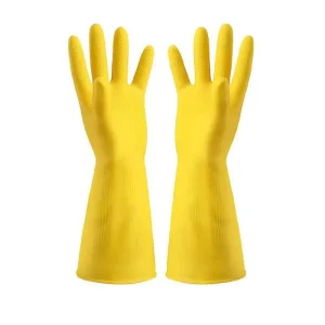 1 Pair Waterproof Dishwashing Gloves Reusable Household Gloves Non Slip Thicken Kitchen Durable Cleaning Housework Tools