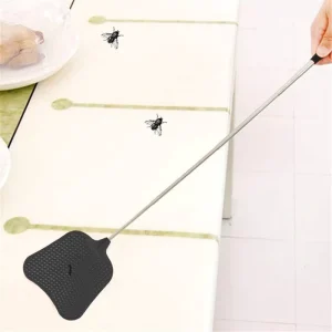 1 Random Color Extendable Fly Swatter With Retractable Handle Lightweight Telescopic Swatter for Indoor Outdoor Fly Elimination