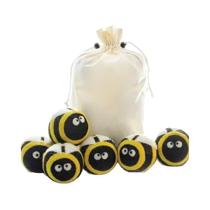 1 Set of Black Wool Dryer Balls for Laundry Prevent Clothes From Tangling Dryer Discs