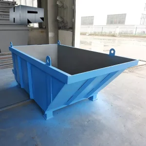 1.2 Cubic Meter Stackable Steel Garbage Bin Recycling Crane Bin for Waste Treatment Skip Trailer