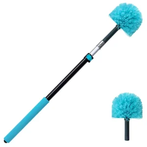 1.2m Aluminum Telescoping Pole Ceiling Fan Cobweb Corner Brush Corner Duster Spider Web Washable Brush Cleaning Tool
