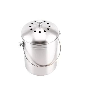 1.3 Gallon Kitchen Home Customized Waste Recycle Bin 4L 5L 7L Stainless Steel Compost Bin In Door