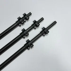 1.5m Custom Flip Lock Carbon Fiber Telescopic Pole Extending Tool Extension Mast Metal Detector Rod Handle