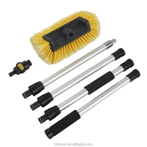 1.7Meter Extending Telescopic PVC Car Cleaning Wash Brush Soft PVC Bristels Water Flow-thru Automobile Wash Brush
