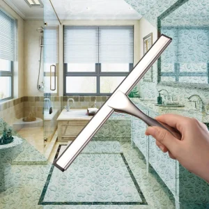 10 Inch Stainless Steel Handheld Plastic Handle Portable All Purpose Shower Squeegee Cleaning Brushes Nylon Bristles 0.5kg