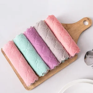 10 PCS Microfiber Absorbent Cleaning Cloth Rag Home Kitchen Cleaning Towel