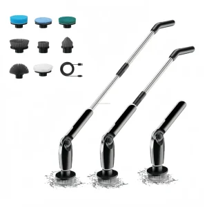 10 in 1 Electric Spin Scrubber Cordless Shower Cleaning Brush IPX7 Waterproof Extendable Handle 4000mAh Battery