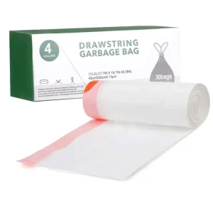 100 Bags Box 13 Gallons Tall Kitchen Garbage Bag Biodegradable PE Drawstring Trash Bags With Custom Boxes