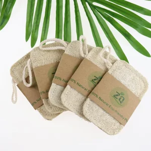 100% Biodegradable Natural Plant Loofah Kitchen Cleaning Sponge Dish Washing Pads Scrubber Recycled Loofah Sponge for Dish