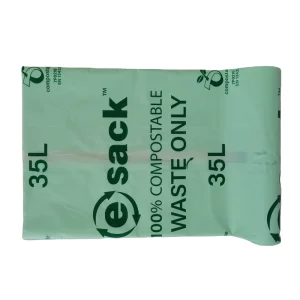 100% Biodegradable Sustainable Cornstarch Household Kitchen Food Waste Compostable Easy Tie Handle Trash Bags