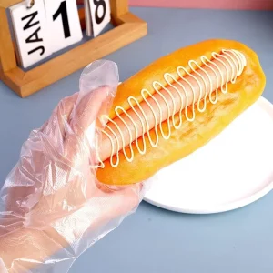 100 Count Reusable Disposable Waterproof Heat Resistant Multifunctional Thick Durable Eco Friendly Sustainable PE Gloves