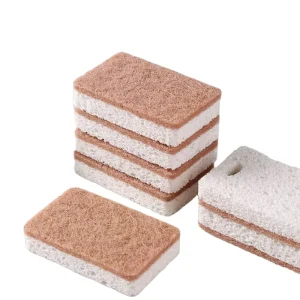 100% Eco Friendly Odor Free Kitchen Sponge for Removing Burnt Stains and Oil with Double Sided Non Scratch Design