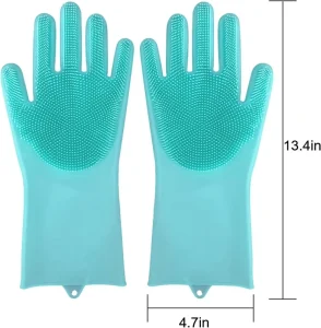 100% Food Grade Silicone Dishwashing Glove Striped Design Multipurpose Kitchen Waterproof Rubber Household Protection Washing