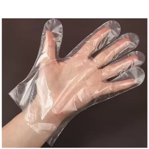 100 Pcs Pack Box Food Grade Transparent PE Stretch Film Soft Disposable Hand Gloves Comfortable Moisture Proof for Food Service