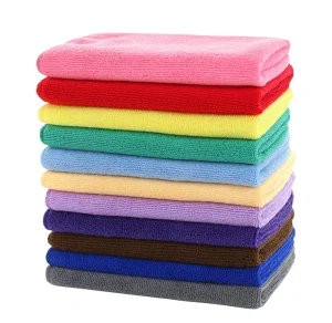 100% Woven Microfiber Cleaning Towel Super Absorbent Quick-Dry Eco-Friendly Antimicrobial Child-Proof for Car Home Multipurpose