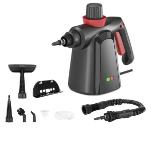1000W Handheld Steam Cleaner with 400mL Tank and 9-Piece Accessories for Kitchen, Bathroom, and Car