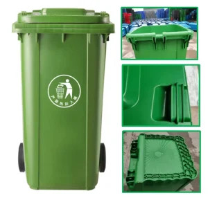 100L 120L 160L 240L Plastic Waste Bins with Customizable Logos Equipped with Wheels Suitable for Outdoor and Street Use