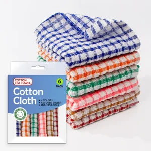 100%Quality Cotton Red White Plaid Dishcloth Quick Absorb Dry Compact Soft Comfort Eco friendly Cloths Cleaning Home Textile