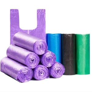 100pcs 5 Rolls Garbage Bag Household Portable Thick Black Colors Disposable Vest Storage Bag Waste Trash Garbage Bag China