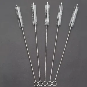 100x50x10mm Metal Straws Cleaning Brushes Nylon Bristle Brush for Stainless Steel Drinking Straws
