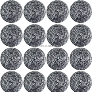 10~40 Gram Individually Wrapped Heavy Duty Stainless Steel Flat High Water Absorption Scouring Cleaner Pad Cookware Sponge