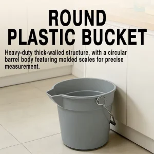 10L Duckbill Bucket with Handle and Markings, Small Garden Cleaning Bucket for Home Storage Use