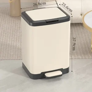 10L Eco Friendly Stainless Steel Pedal Waste Bin with Removable Inner Liner for Indoor Outdoor Storage