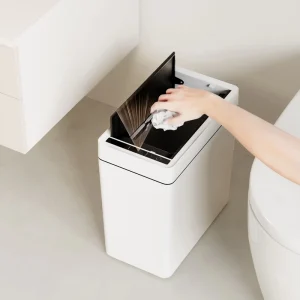 10L Plastic Intelligent Trash Can Folding Automatic Sensor Touchless Smart Waste Bin for Bathroom Kitchen Bedroom