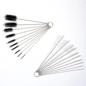 10PCS Nylon Tube Brush Set Cleaning Brush Set for Test Tube Water Bottles Drinking Straws Eye Glasses Keyboards Jewelry Cleaning