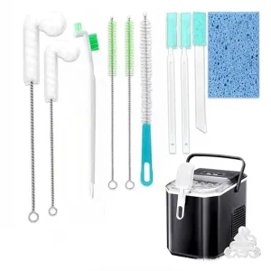 10Pcs Multifunctional Home Cleaning Brushes Kit Pipe Crevice Scrub Sponge Nylon Cleaning Brush Set Ice Maker Cleaner Tools