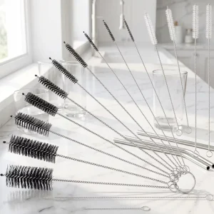10Pcs Set Stainless Steel Cleaning Brush for Pipe Clean Glass Hookah Smoking Cachimba Pipas Fumar Feeding Bottle