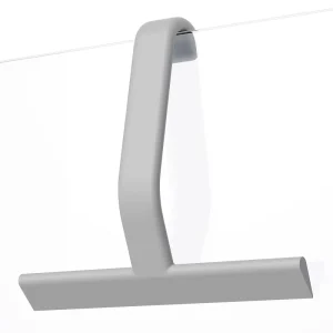 10inch Silicone Squeegee for Glass Cleaning Full Silicone One-Piece Design with Hanging Hook Function Durable Efficient Gray
