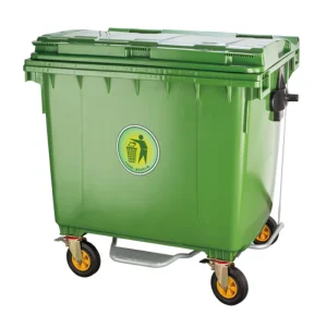 1100 Liter Outdoor Dumpster Garbage Bin Industrial Plastic Waste Bin Container Recycle Dustbin with Wheels