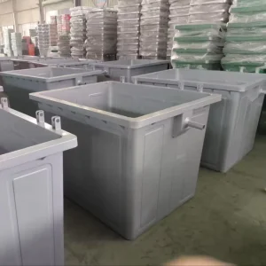 1100L Galvanized Waste Bin Available in Multiple Colors High Durability Fireproof Large-Sized