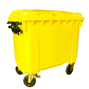 1100L Outdoor Street Wheeled Trash Garbage Rubbish Can Recycle Bin Industrial Hand Push Waste Container Garbage Truck