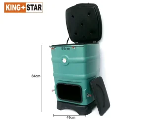 110L Thermal Composter Bin Recycling Garbage Can in Garden