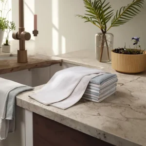 12*16In Microfiber Double Side Thicken Glasses Cleaning Cloth Soft Microfiber Cloth Water Absorption Reusable Kitchen Towel