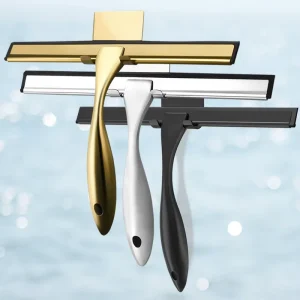 12” INCH Squeegee for Shower Glass Door All Purpose Shower Squeegee Window Wiper Rubber Silicone Scrape Stainless Steel Handle