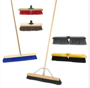12” Indoor Outdoor Yard Patio Street Deck Garage Contractor Heavy Duty Industrial Sweep Push Broom Floor Scrub Brush Broom