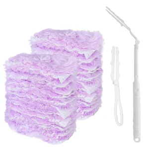 12 Pack Disposable Electrostatic Dusting Duster Telescopic Adsorption Dust Removal Ultra Fine Fiber Feather Duster