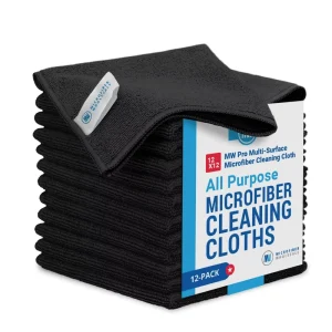 12 Pcs All Purpose Absorbent Rags for Clean Dust Polish Scrub Microfiber Cleaning Cloth