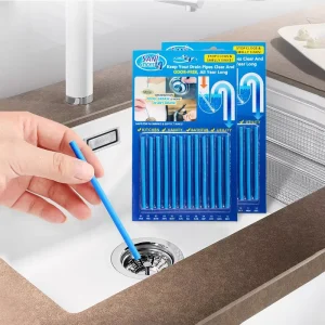 12 Pcs Eco-Friendly Bathroom Sink Pipe Dredging Agents Drain Cleaner Stick for Household Cleaning Tools Accessories