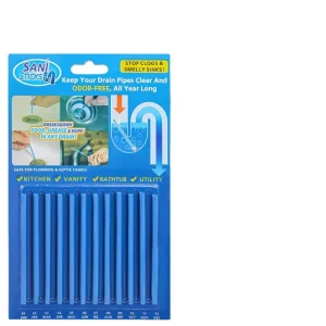 12 Pcs Eco Friendly Bathroom Sink Pipe Dredging Agents Drain Cleaner Stick for Household Cleaning Tools Accessories