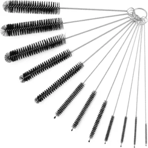 12 Piece Nylon Tube Brush Set 8.2 Inch Bottle and Sippy Cup Cleaning Brushes for Water Bottles and Tumblers with Straw