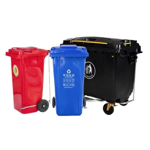 120/240 Liter Outdoor Large Sturdy Durable Plastic Waste Container High Quality Waste Bins With Wheels
