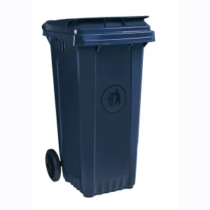 120 Liter Standing HDPE Plastic Waste Bin with Lid for Indoor Outdoor Use